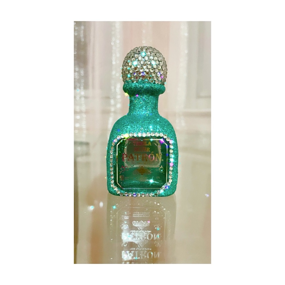 Empty Patron tequila silver mini bottle 50 ml